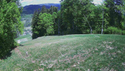 Prostřední část sjezdovky a snowpark