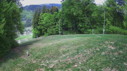 Prostřední část sjezdovky a snowpark