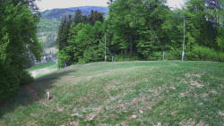 Prostřední část sjezdovky a snowpark