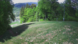 Prostřední část sjezdovky a snowpark