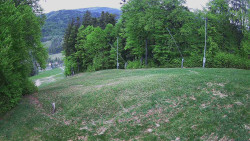 Prostřední část sjezdovky a snowpark