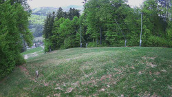 Prostřední část sjezdovky a snowpark