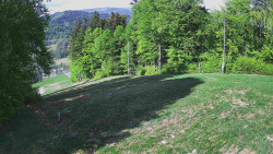 Prostřední část sjezdovky a snowpark