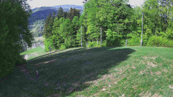 Prostřední část sjezdovky a snowpark