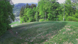 Prostřední část sjezdovky a snowpark