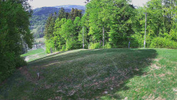 Prostřední část sjezdovky a snowpark