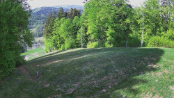 Prostřední část sjezdovky a snowpark