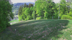 Prostřední část sjezdovky a snowpark