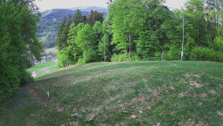Prostřední část sjezdovky a snowpark