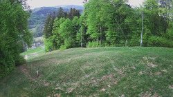 Prostřední část sjezdovky a snowpark
