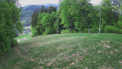 Prostřední část sjezdovky a snowpark