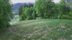 Prostřední část sjezdovky a snowpark
