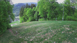 Prostřední část sjezdovky a snowpark
