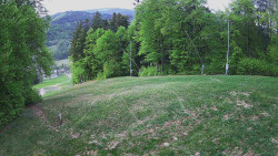 Prostřední část sjezdovky a snowpark