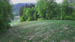 Prostřední část sjezdovky a snowpark