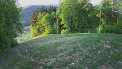 Prostřední část sjezdovky a snowpark