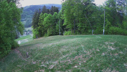 Prostřední část sjezdovky a snowpark