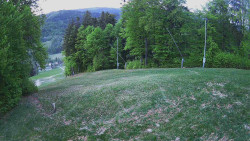 Prostřední část sjezdovky a snowpark