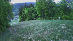 Prostřední část sjezdovky a snowpark