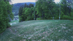 Prostřední část sjezdovky a snowpark