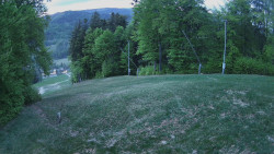 Prostřední část sjezdovky a snowpark