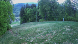 Prostřední část sjezdovky a snowpark