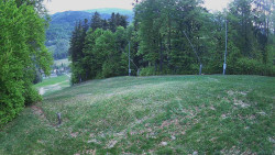 Prostřední část sjezdovky a snowpark