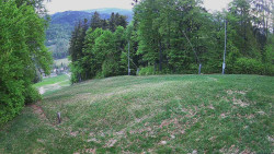 Prostřední část sjezdovky a snowpark