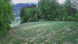 Prostřední část sjezdovky a snowpark