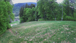 Prostřední část sjezdovky a snowpark