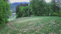 Prostřední část sjezdovky a snowpark