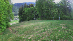 Prostřední část sjezdovky a snowpark