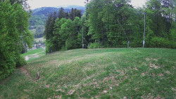 Prostřední část sjezdovky a snowpark
