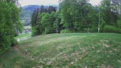 Prostřední část sjezdovky a snowpark