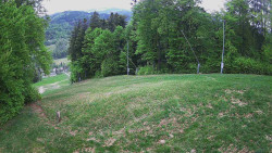 Prostřední část sjezdovky a snowpark