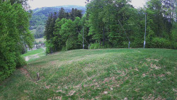 Prostřední část sjezdovky a snowpark