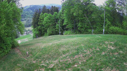 Prostřední část sjezdovky a snowpark
