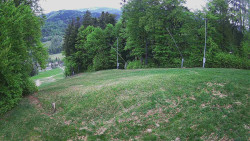 Prostřední část sjezdovky a snowpark
