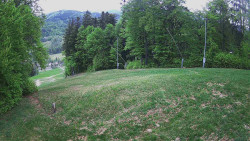 Prostřední část sjezdovky a snowpark
