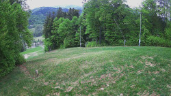 Prostřední část sjezdovky a snowpark