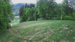 Prostřední část sjezdovky a snowpark