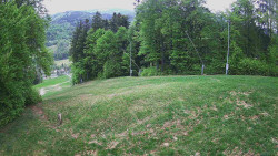 Prostřední část sjezdovky a snowpark