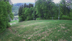Prostřední část sjezdovky a snowpark