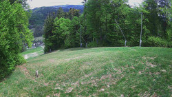 Prostřední část sjezdovky a snowpark
