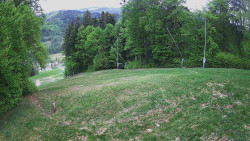 Prostřední část sjezdovky a snowpark