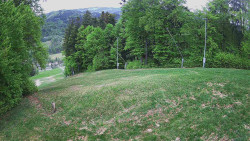 Prostřední část sjezdovky a snowpark