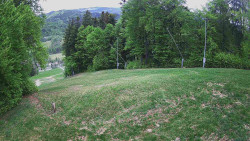 Prostřední část sjezdovky a snowpark