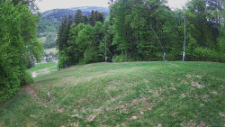 Prostřední část sjezdovky a snowpark