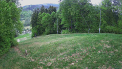 Prostřední část sjezdovky a snowpark