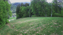 Prostřední část sjezdovky a snowpark